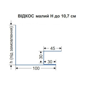 Відкос малий (h=107 мм) БЛОК-ХАУС. Photo 2